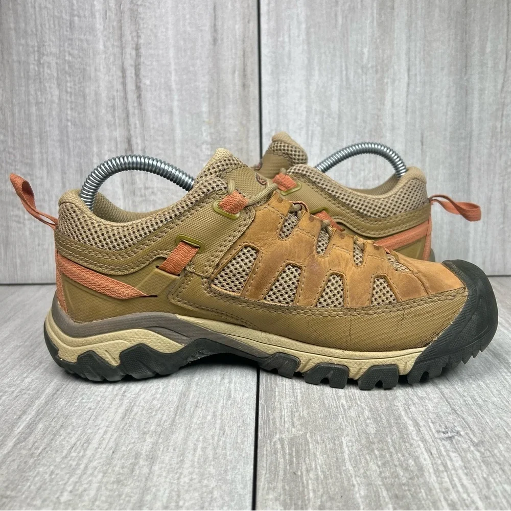 Keen Targhee Vent Trail Hiking Brown Leather Sneaker Boot Women’s Size 7.5 - Picture 4 of 11